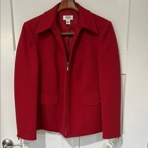 NWT Talbots Red Tailored Blazer Sz 12W